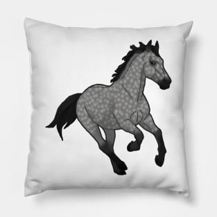 Dapple grey horse Pillow