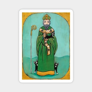 Saint Patrick and Cats Magnet