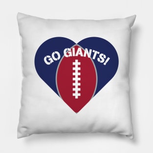 Heart Shaped New York Giants Pillow