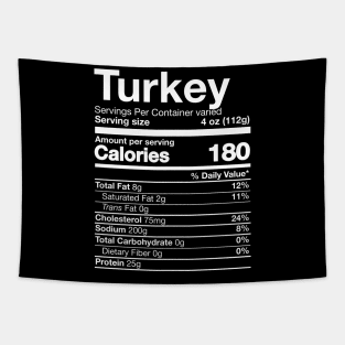 Turkey Nutrition Funny Thanksgiving Food Costume Tapestry