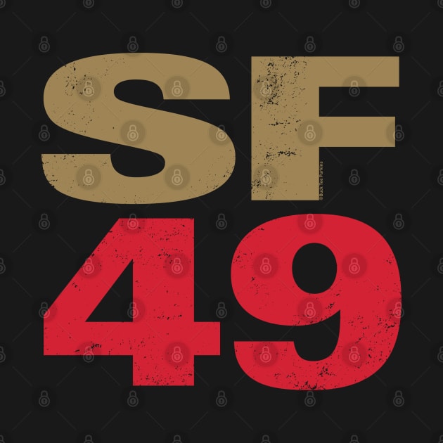 San Francisco 49ers 2 by Buck Tee Originals by Buck Tee