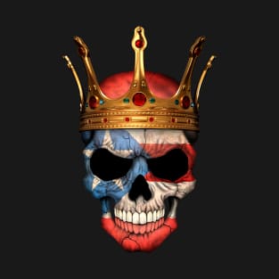 Puerto Rican Flag Skull with Crown T-Shirt