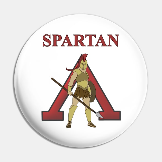 Spartan Warrior of Sparta Lambda Ancient Greece Pin by AgemaApparel