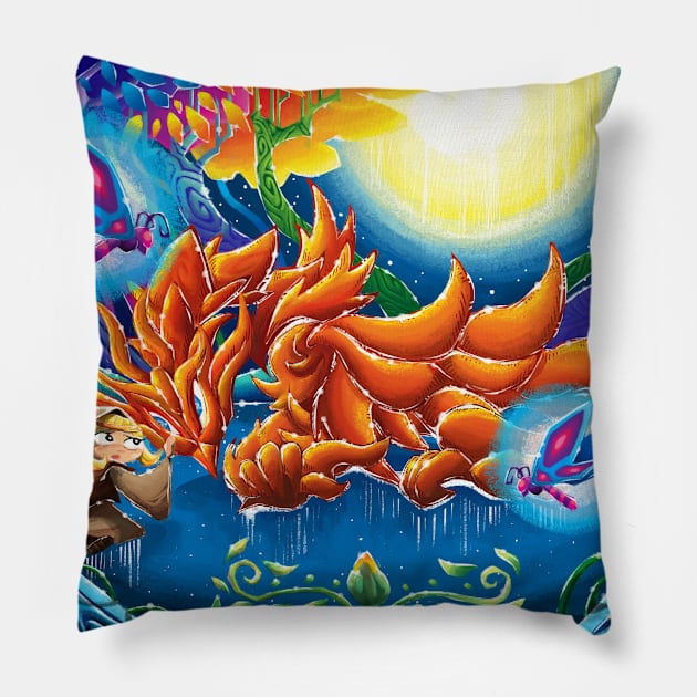 The Girl and the Dragon Pillow by Glen Bosiwang Pop Culture Bonanza!