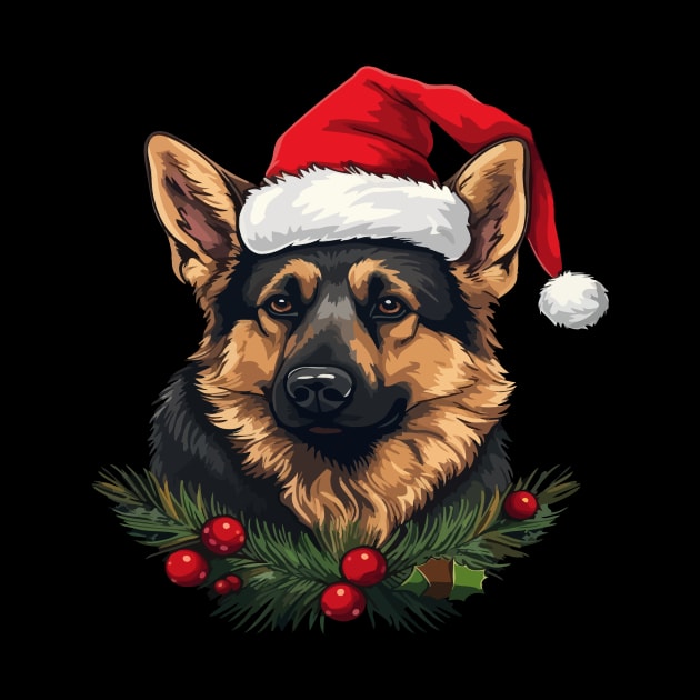 German Shepherd Christmas by JH Mart