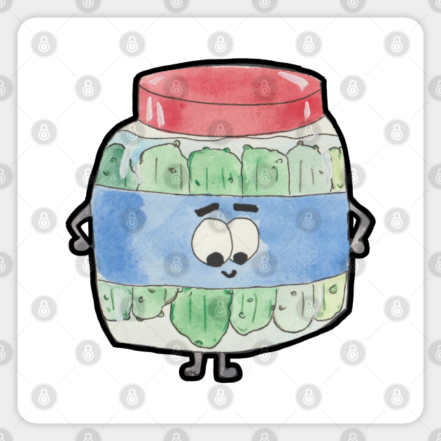 Pickle Jar - Cartoon Pickle Jar - Sticker | TeePublic Pickle Jar - Cartoon Pickle Jar - Sticker | TeePublic