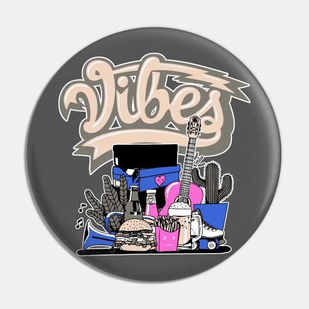 Vibes Saphire Sneaker Art Pin by funandgames