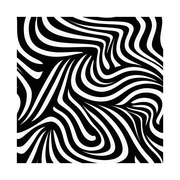 Hypnotic Black and White Swirls by AbstractGuy