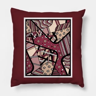 Miniature Aussie Tangle 12 Coloured Autumn Tones Pillow