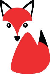 Sneaky Cute Red Fox Logo Magnet