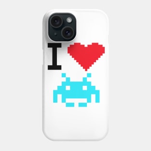 I LOVE SPACE INVADERS Phone Case