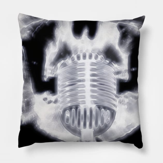 Podcast Forever Mask - X-ray Skull version Pillow by Invasion of the Remake