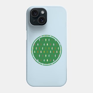 Green Trees Nature Circle Graphic Phone Case