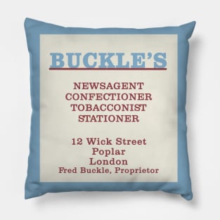 Buckle's Newsagent Call the Midwife London Poplar Pillow