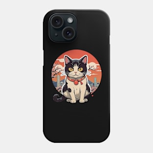 Catzilla Cat Japanese Art Funny Cat Gifts Phone Case