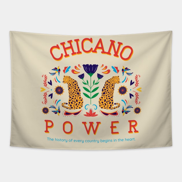 Chicano Mexican Pride Mexico Mexicano Tapestry by Tip Top Tee's