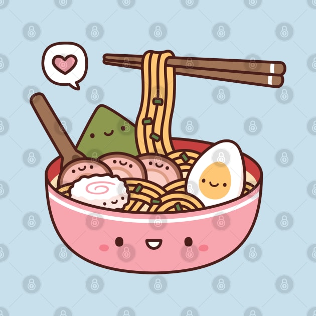 Cute Bowl Of Ramen and Toppings by rustydoodle