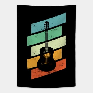 Vintage Style Classical Guitar Retro Colors Tapestry