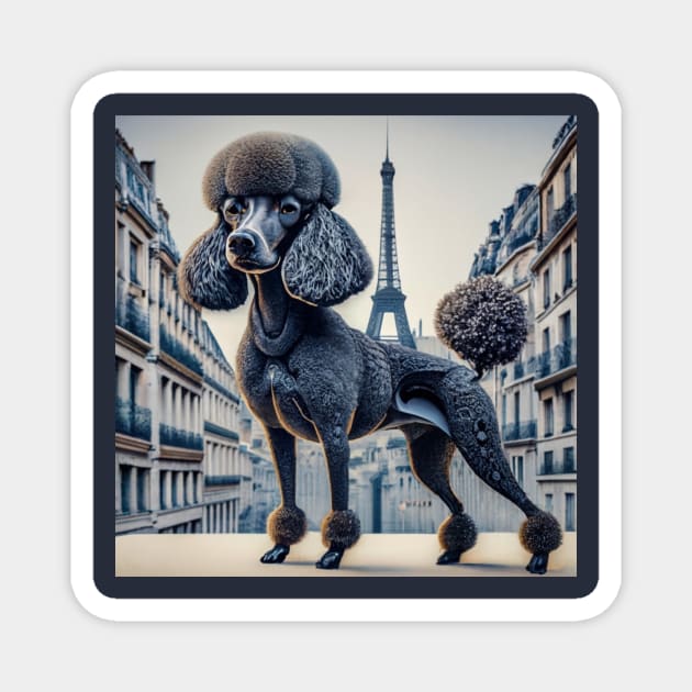 Avant-Garde French Poodle Magnet by JimDeFazioPhotography