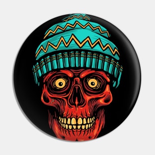 Winter Skull Pin