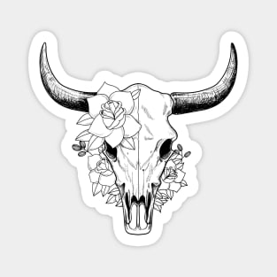 Boho Bull skull Magnet