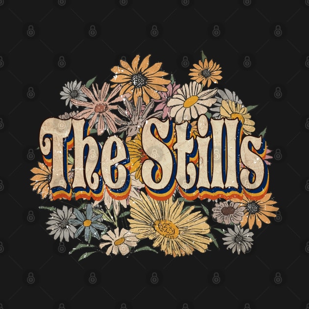 Retro The Stills Name Flowers Limited Edition Classic Styles by BilodeauBlue