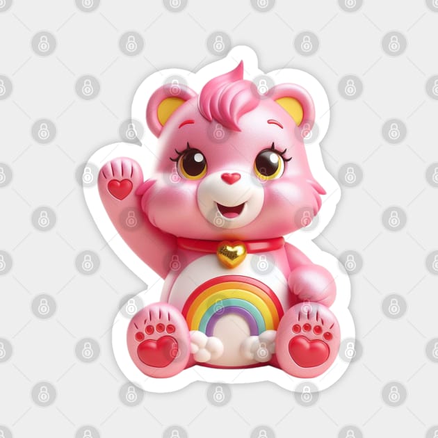 Cheer Bear Maneki Neko - Care Bears Magnet by Tiger Mountain Design Co.