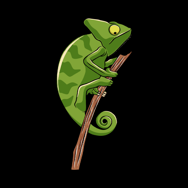 Chameleon On Branch Lizard Lizards Chameleons by fromherotozero