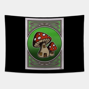 Mushroom cottage Tapestry