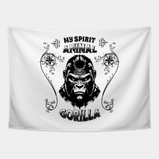 Mystical Gorilla Spirit - Majestic Animal Aura Tapestry