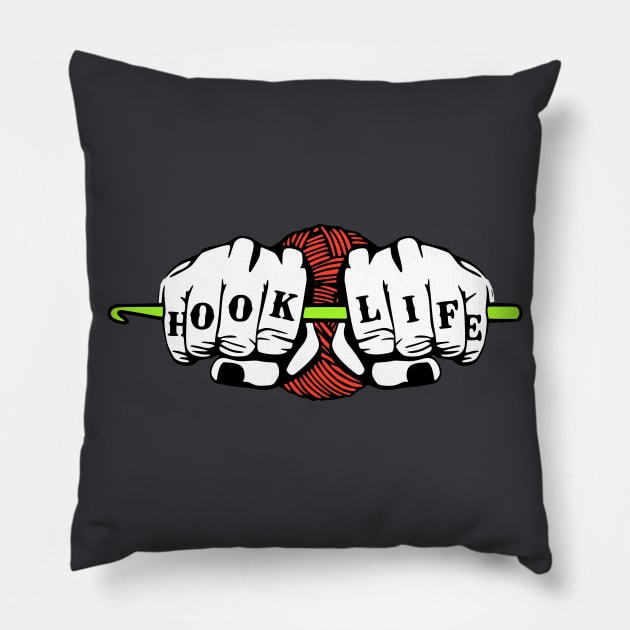 Hook Life Pillow by inkerdoo