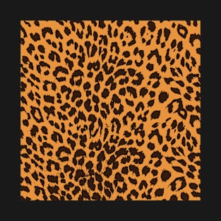 orange leopard print T-Shirt