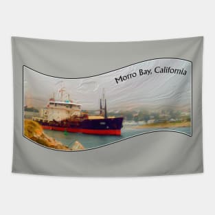 Foggy Morro Bay California Tapestry