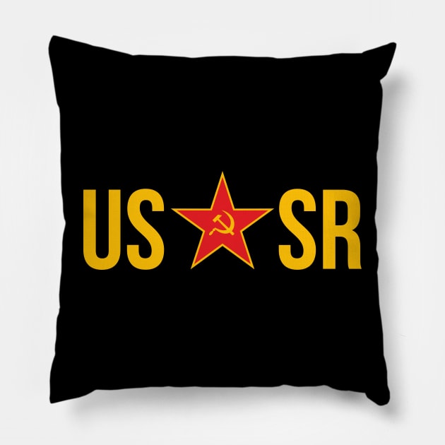 USSR, Star, Hammer and Sickle Pillow by FAawRay