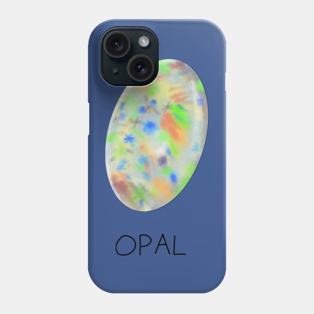 Opal Crystal October Birthstone Phone Case by DesignsBySaxton