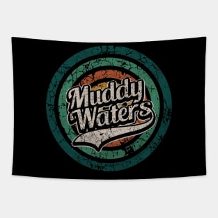 Muddy Waters // Retro Circle Crack Vintage Tapestry