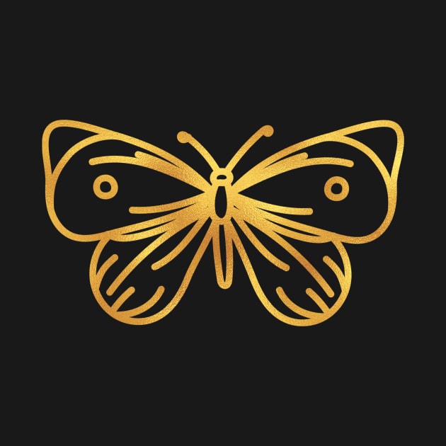 Butterflies Gold by Samr Shop