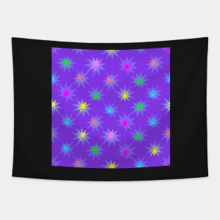 Glow Stars Diagonal Repeat on Purple 5748 Tapestry