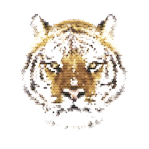 Geometric Animal Tiger by Rebus28