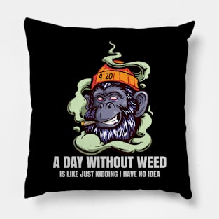 A Day Without Weed Is Like Cannabis Weed Smoking Pillow