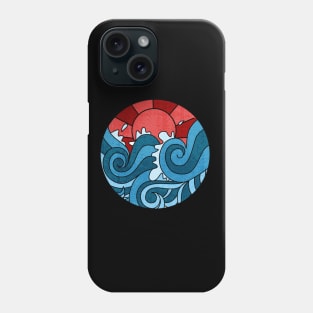 Rising red sun Phone Case