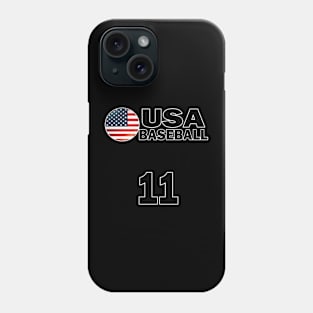 USA Baseball Number 11 T-shirt Design Phone Case