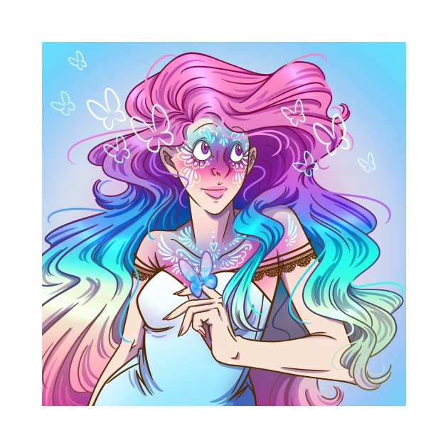 Candy Rainbows and Butterflies by Fizzy Vee