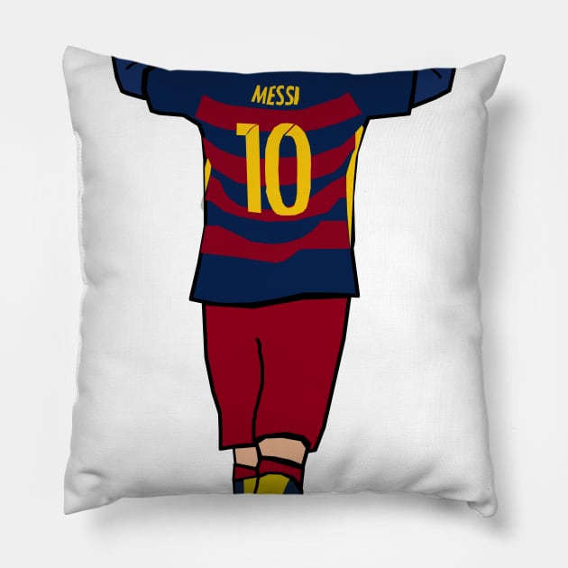 Lionel Messi FC Barcelona Pillow by xavierjfong