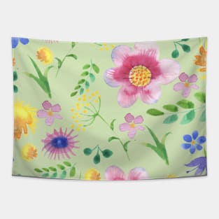 watercolor summer flowers Tapestry