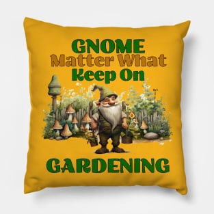 Gnome Gardening Pillow