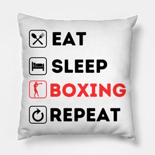 Eat Sleep Boxing Repeat Pillow