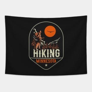 Hiking adventure wild retro exploring Minnesota Tapestry