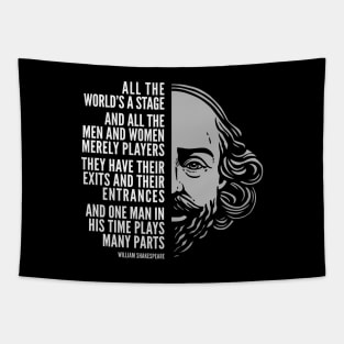 William Shakespeare Inspirational Quote: All The World’s A Stage Tapestry