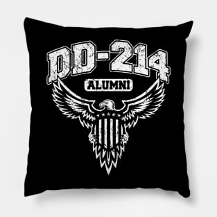 DD-214 Alumni Military Veteran with USA Eagle Pillow